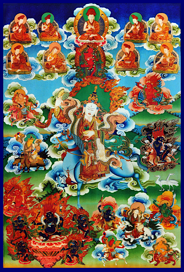 Achi and retinue thangka